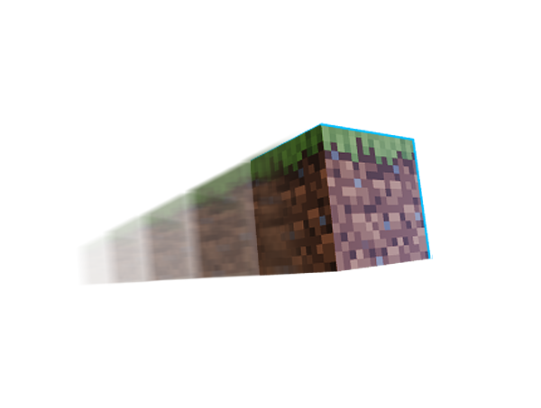 A Minecraft grass chunk block